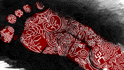 footprint abstract 2 art creative graphic design illustration painting photoshop poster saikat sarkar saikat sarkar illustration saikatsarkar16