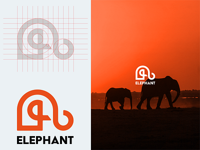 Logo Design - Elephant adobe behance project design dribbble best shot elephant elephant logo elephants graphic graphicdesign graphics grid grid logo grids logo logotype orange vector vector logo