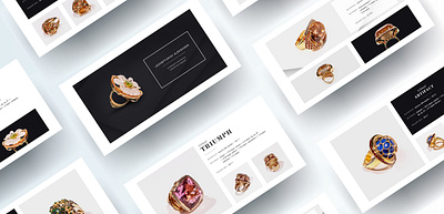 Presentation for a collection of unique jewelry design graphicdesign minimal presentation ui презентация презентациядлябизнеса ювелирныеизделия