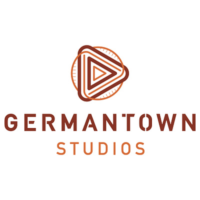 Germantown Studios animation arrow arrows badge button circle circular design germantown line lines logo play studio