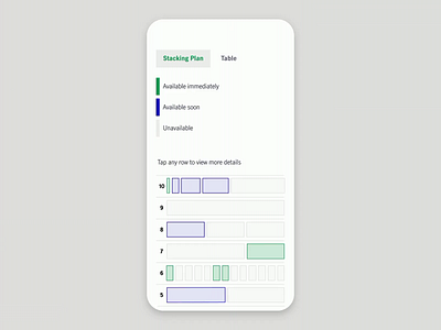 Mobile Stacking Plan Interaction interaction stacking plan ui ux