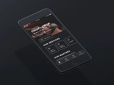 Barber app concept chop-chop app barber barbershop chop chop concept