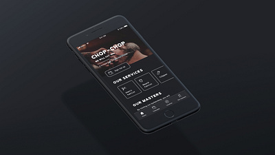 Barber app concept chop-chop app barber barbershop chop chop concept