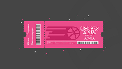 Ticket Design - Adobe Illustrator Tutorial + Dribbble Invite adobe illustrator design dribbble invite event illustration invite invite giveaway ticket ticketing vector vector art vector artwork vector artworks