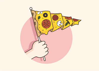 Pizza Fan digital illustration digitalart illustration illustrator pizza vector vectorart