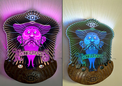 Nostradamus lighted art art edge edgelight fluffy led legend legends light lighted loco nostradamus sign von vonfluffy