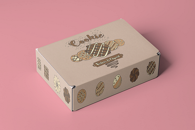 COOKIE BoXx ---[Design product] 2020 bakery box cake conception graphique cookie designer digital art emballage fille food girl illustration packaging pink product produit