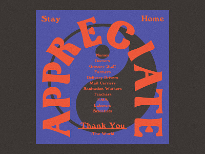 Appreciate Them appreciation covid 19 covid19 doctors health nurses scientists stayhome thankyou typography wellness yingyang