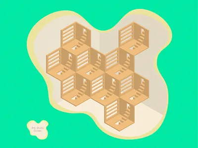 3rd. Study. Guides. abstract abstract art abstraction adobe design guides illustration illustrator isometric art study texture