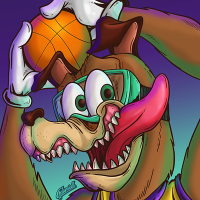 NBA DOG animals artworks basketball cartoon cartoon character characterdesign design digital illustration digital painting illustration indonesia nba