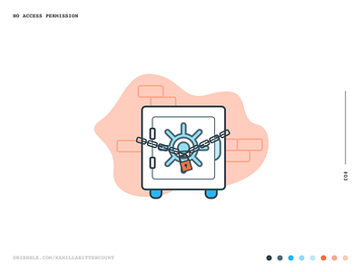 No Access Permission Empty State #03 colorfull design empty state illustration lock safe safe box secret security security system ui ux vector