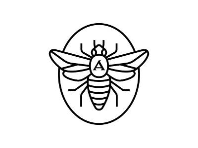 A Honey - WIP badge logo bee brand identity branding honey honey bee logo logo design