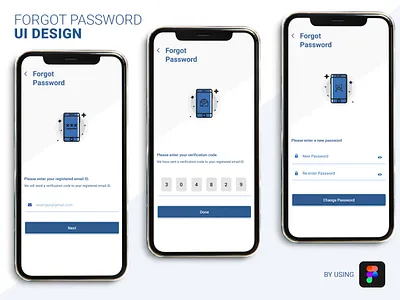 Forget Password Mobile App UI Designs app app design flat mobile app design mobile ui ui ui ux ui design uidesign uiux ux