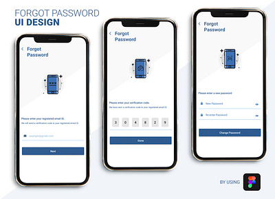 Forget Password Mobile App UI Designs app app design flat mobile app design mobile ui ui ui ux ui design uidesign uiux ux