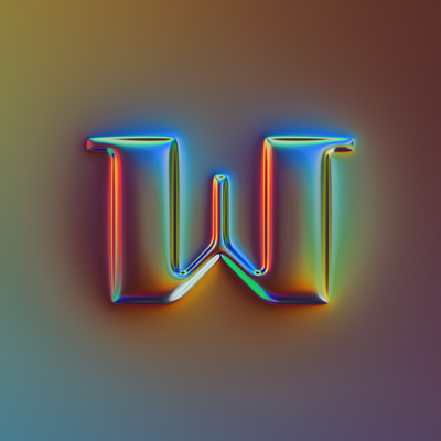 W - 36 days of type #07 36daysoftype abstract art colors design filter forge generative geometric illustration letter lettering lettering art typography