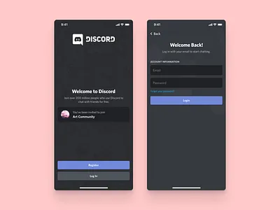 Landing Page and Login Update design discord games gaming login onboarding product design register ui
