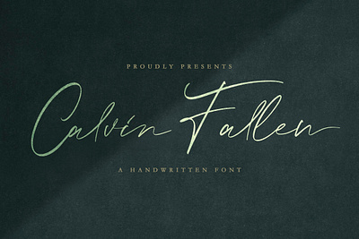 Calvin Fallen - Handwritten Signature Font calligraphy casual classy elegant feminime handdrawn handlettering handwritten ligature logotype luxury modern signature stylish whimsical