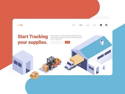 Transport Company Hero Section adobe xd design hero banner hero image hero section illustration ui ui design uidesign uiux user experience user interface design userinterface web design