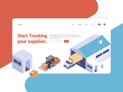 Transport Company Hero Section adobe xd design hero banner hero image hero section illustration ui ui design uidesign uiux user experience user interface design userinterface web design