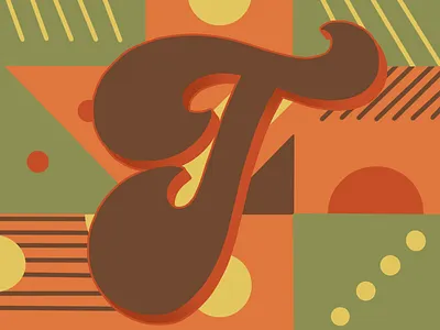 36 Days of Type T 36daysoftype 36daysoftype07 70sdesign 70sscript graphic designer hand drawn type hand lettering illustration illustrator lettering typography