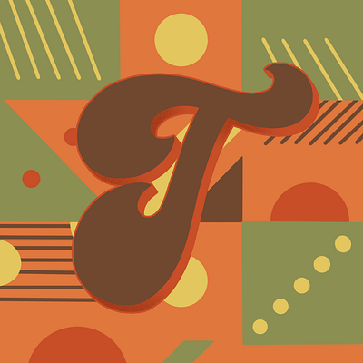 36 Days of Type T 36daysoftype 36daysoftype07 70sdesign 70sscript graphic designer hand drawn type hand lettering illustration illustrator lettering typography