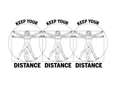 Social Distance flat illustration vector