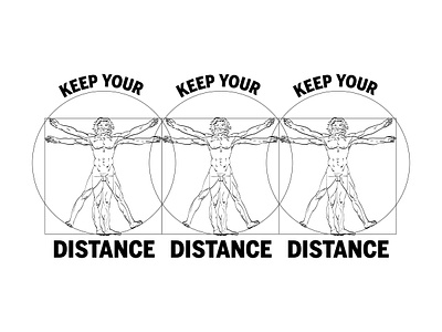 Social Distance flat illustration vector