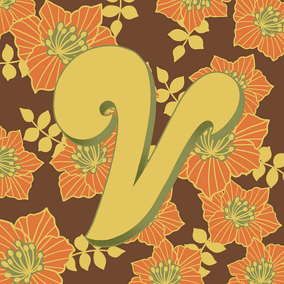 36 days of Type V 36daysoftype 36daysoftype07 70sdesign 70sscript graphic designer hand drawn type hand lettering illustration illustrator lettering typography