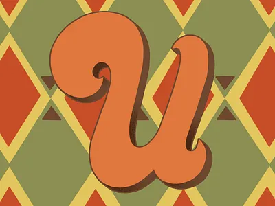 36 Days of Type U 36daysoftype 36daysoftype07 70sdesign 70sscript graphic designer hand drawn type hand lettering illustration illustrator lettering typography