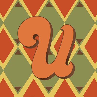 36 Days of Type U 36daysoftype 36daysoftype07 70sdesign 70sscript graphic designer hand drawn type hand lettering illustration illustrator lettering typography