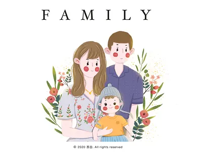 family 3 branding design design draw icon illustration illustration art banner design typography ui