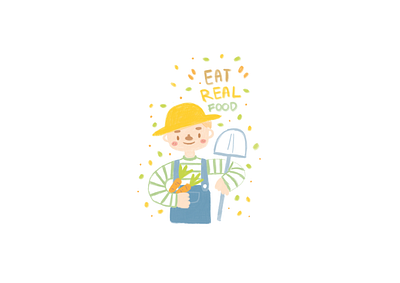 Eat Real Food cute cute art cute illustration digital art digital drawing digital illustration doodle food kawaii kawaii art kawaii illustration