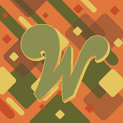 36 Days of Type W 36daysoftype 36daysoftype07 70sdesign 70sscript graphic designer hand drawn type hand lettering illustration illustrator lettering typography