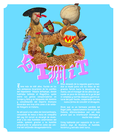 Simit collage editorial design editorial layout illustraion