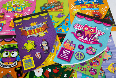 Additional sticker and activity books illustrator sticker design stickers