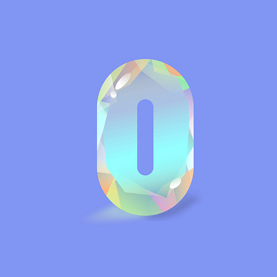 O for Opal 36daysoftype clean color cut stones gemstones illustrator opal opal stone stones