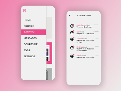 DailyUI 047 - Activity Feed activity challenge concept dailyui dailyui048 design dribbble feed redesign ui ux