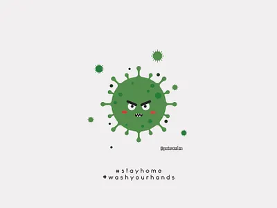 Covid 19 character design coronavirus covid19 flat design illustration stay home stay safe vector illustration