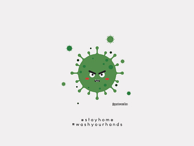 Covid 19 character design coronavirus covid19 flat design illustration stay home stay safe vector illustration