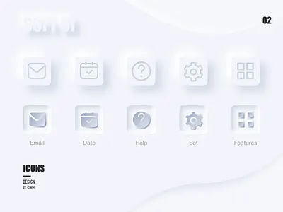 Email icons app batten card clean design email gray icon logo popular shadows soft ui trend ui white