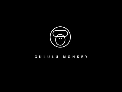 GULULU MONKEY design logo