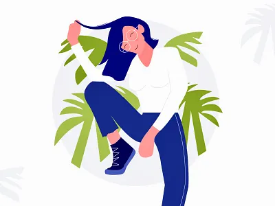 Illustration - Happy thoughts! character design design happy illustration minimalistic positive vibes thinking trendy