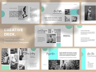 Creative Deck Presentation Template brand design clean color creative deck design elegant market pitch deck template powerpoint templates presentation design presentation layout presentation template simple simple color startup tshirt unique design