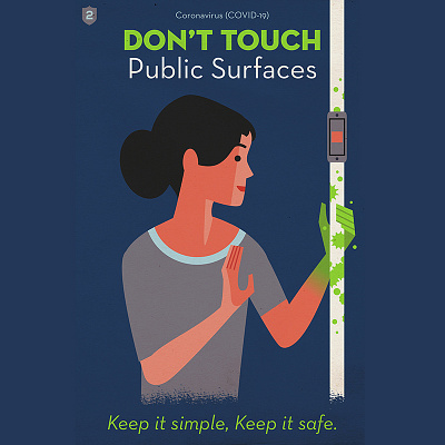 Don't Touch Public Surfaces australia coronavirus covid 19 covid19 design illustration poster russell russell tate