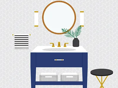 Bathroom Goals bathroom illustration interior mirror
