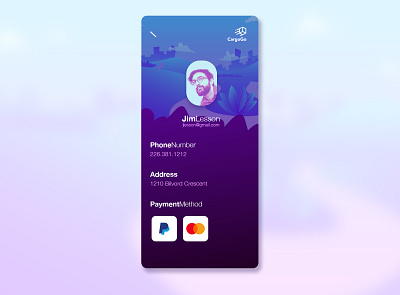 userprofile Dailyui006 app app design branding clean daily ui 006 design illustration illustrator mobile mobile design typography ui design user profile vector