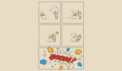Cute Stupid love boom candle colors comic comic art comicstrip cute drawing fireworks flat illustraion love stupid vector