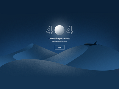 404 Page Illustration 404 404 error page app dashboard design design error grain illustration night page typography ui ux vector