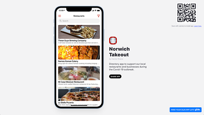 Norwich Takeout android app business covid19 design instagram ios local minimal restaurant typography ui ux web