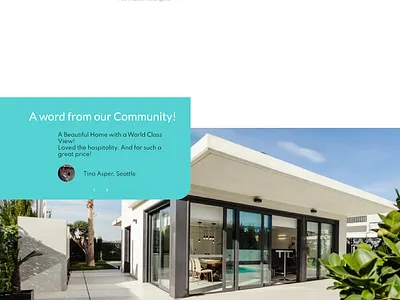 Landing Page for a B&B concept app color design minimal orange ui ux